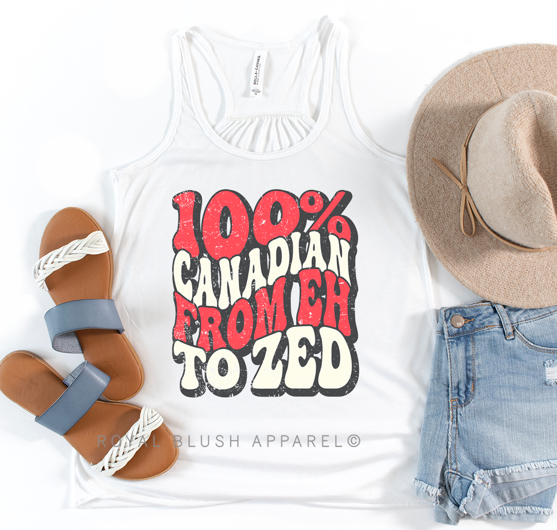 100% Canadien De Eh À Zed Mesdames Flowy Tank