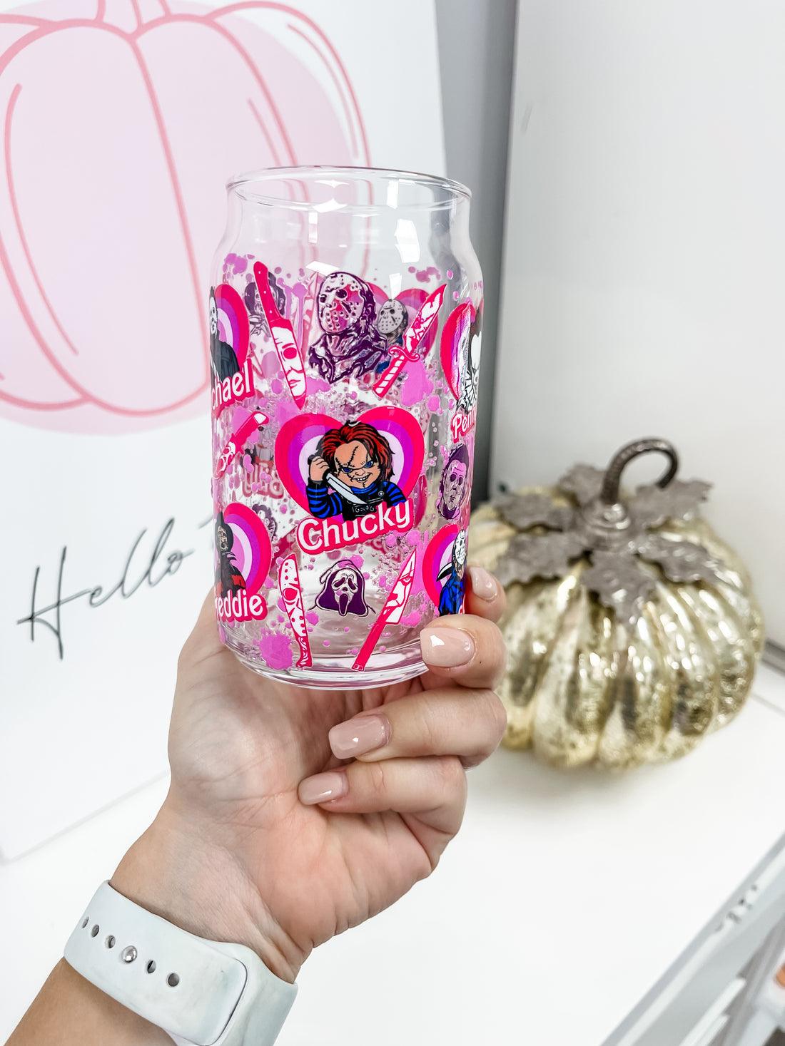 Barbie Horror Iced Coffee Glass