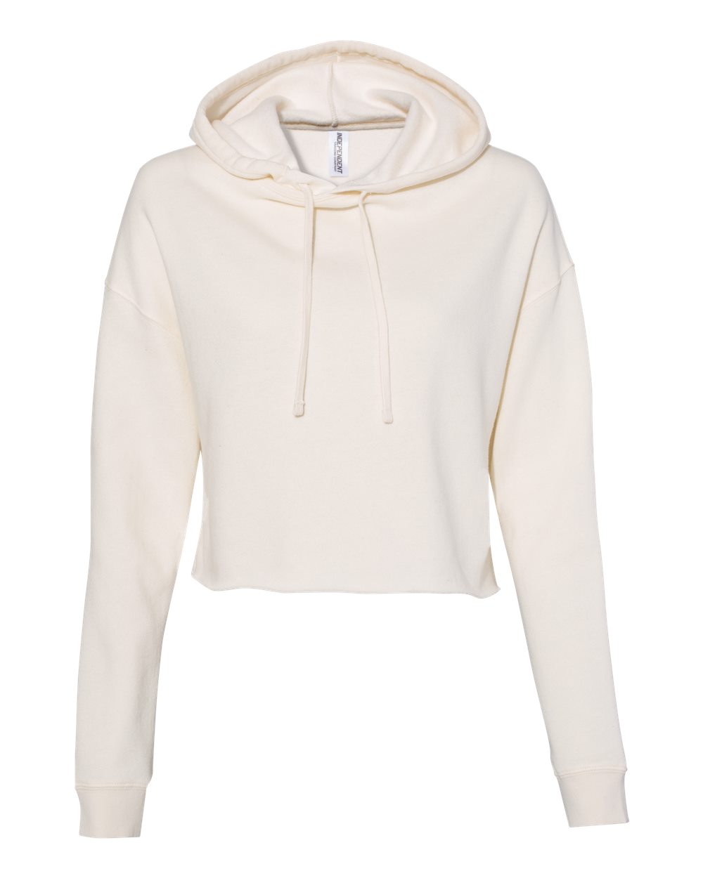 MEDIUM CREAM INDEPENDENT CROP HOODIE