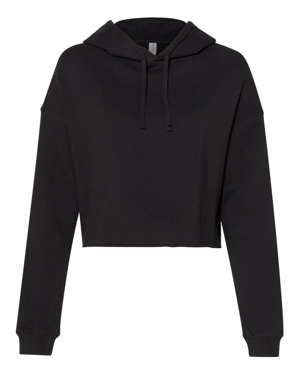 MEDIUM BLACK INDEPENDENT CROP HOODIE