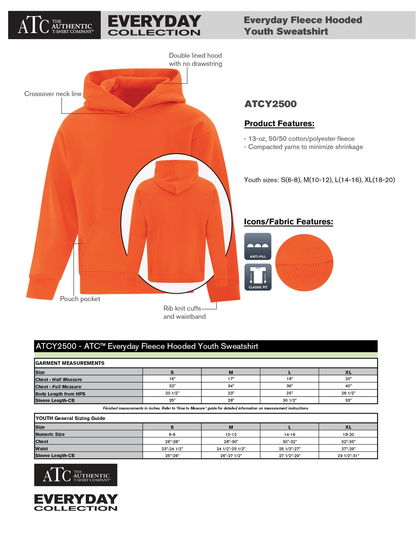 Riverains FLEECE HOODED SWEATSHIRT ATC2500