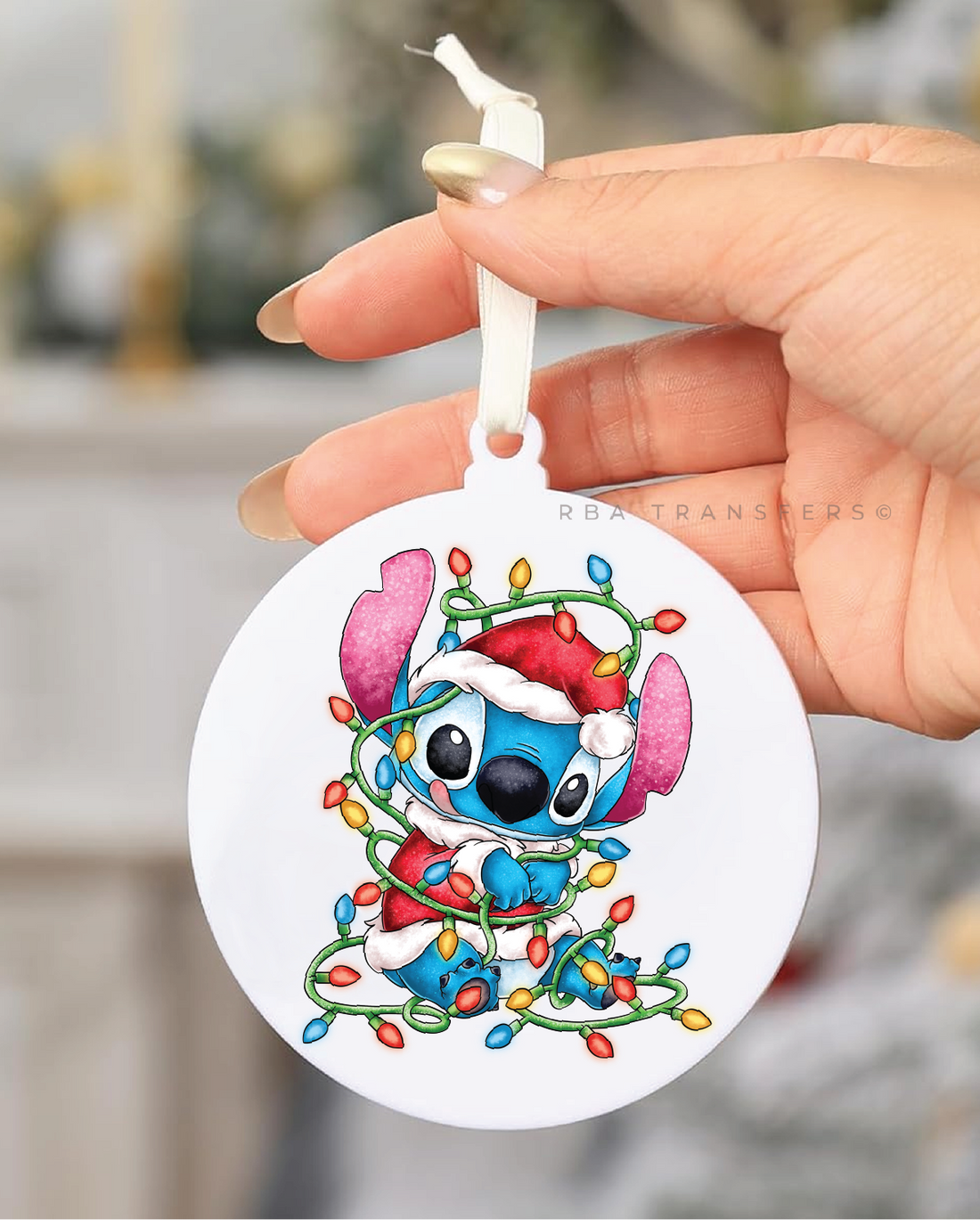 Stitch Lights Acrylic Ornament