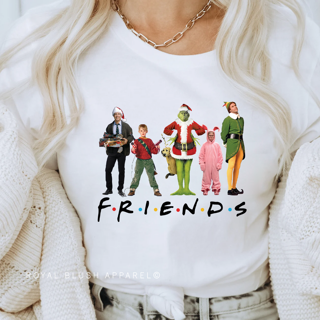 Christmas Friends Relaxed Unisex T-shirt