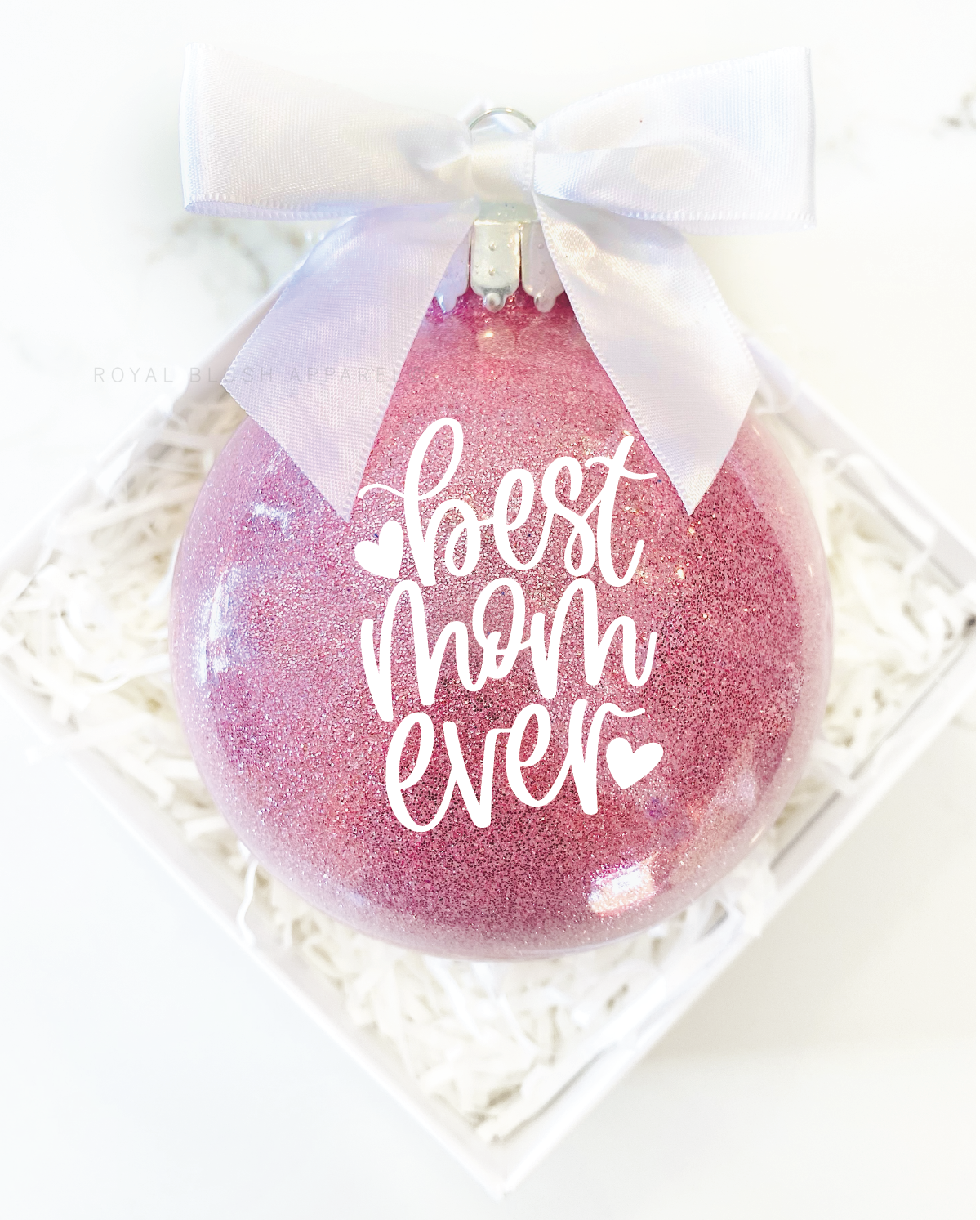 Best Mom Ever Glitter Ornament