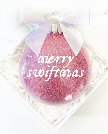 Merry Swiftmas Glitter Ornament