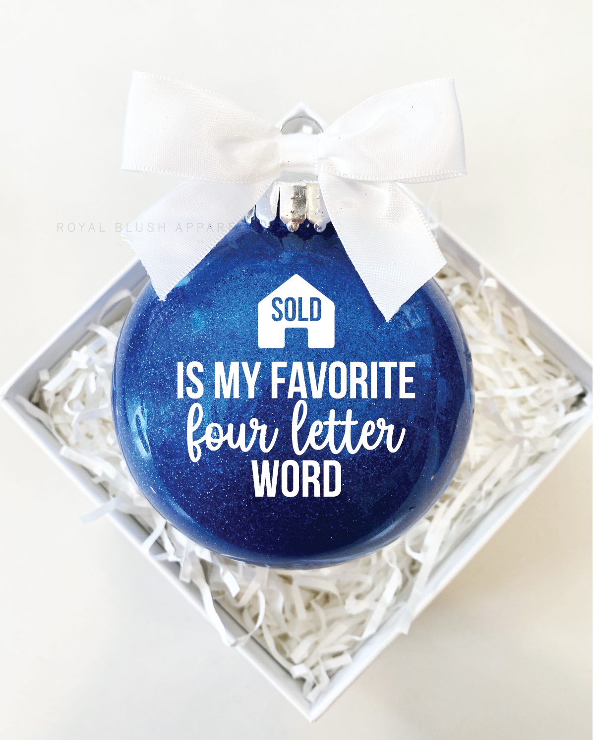 Sold Is My Favourite Four Letter Word Glitter Ornament