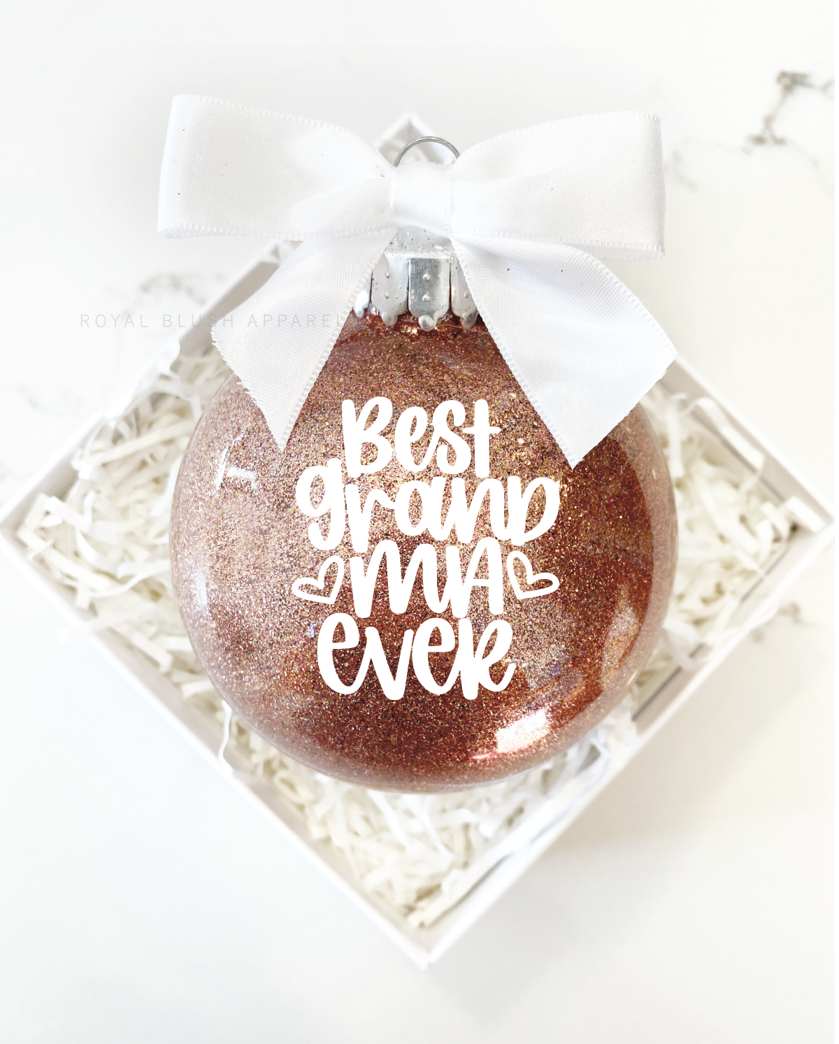 Best Grandma Ever Glitter Ornament