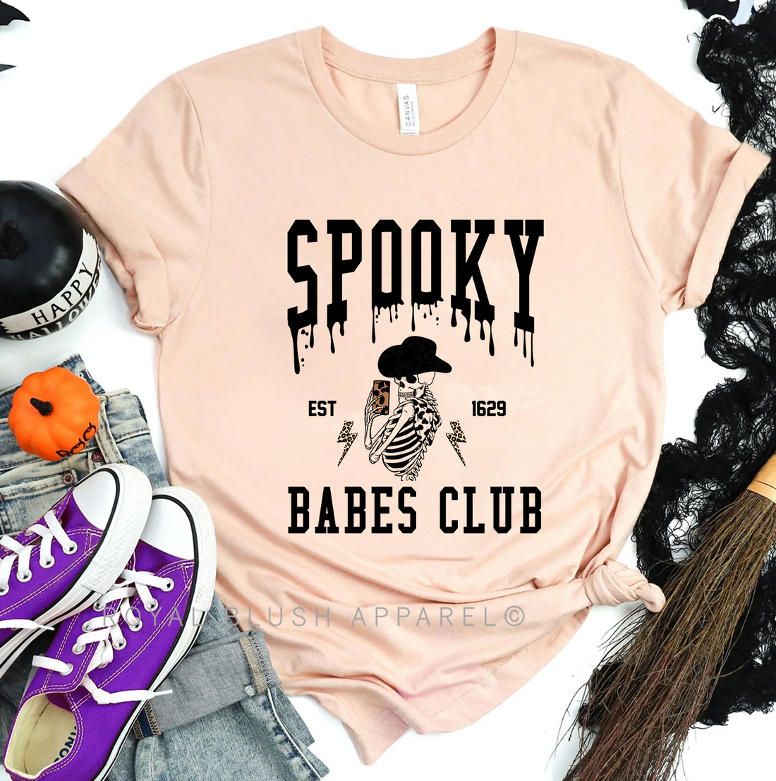 T-shirt unisexe décontracté Spooky Babes Club