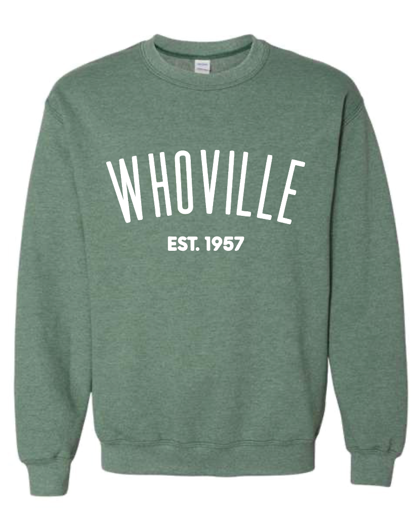 Whoville - SMALL HEATHER SPORT DARK GREEN UNISEX CREW