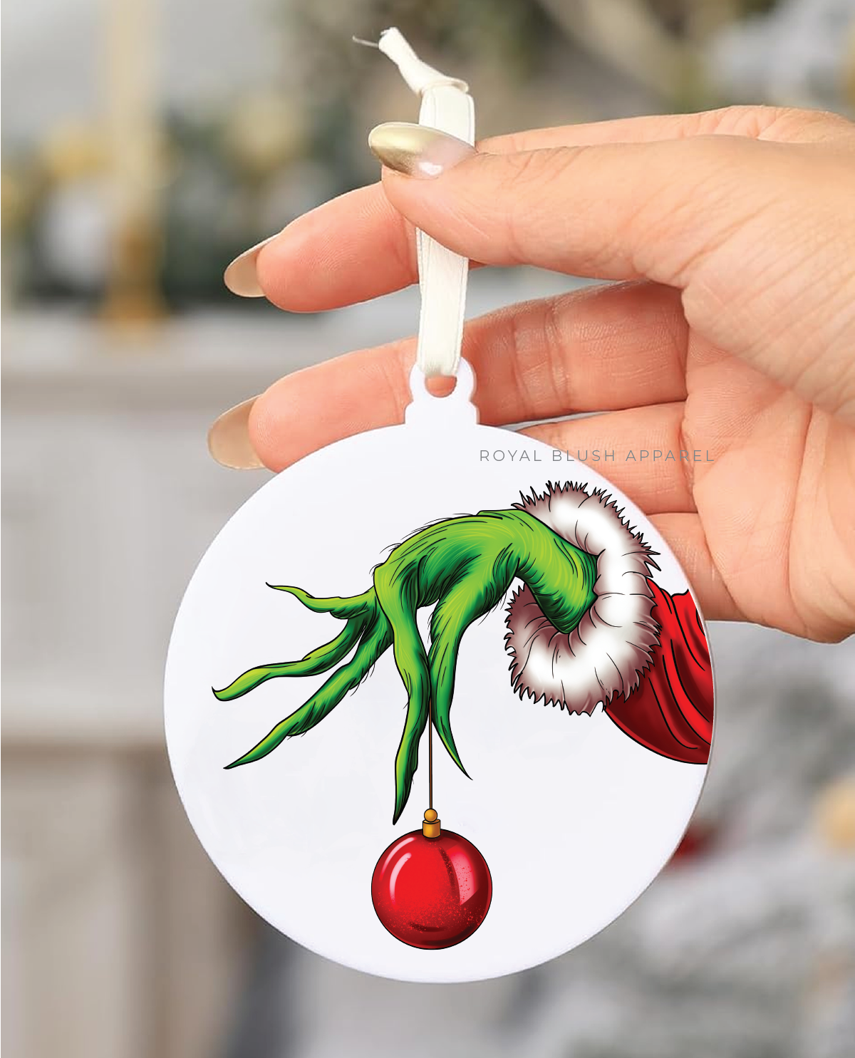 Grinch Hand Ornament Acrylic Ornament