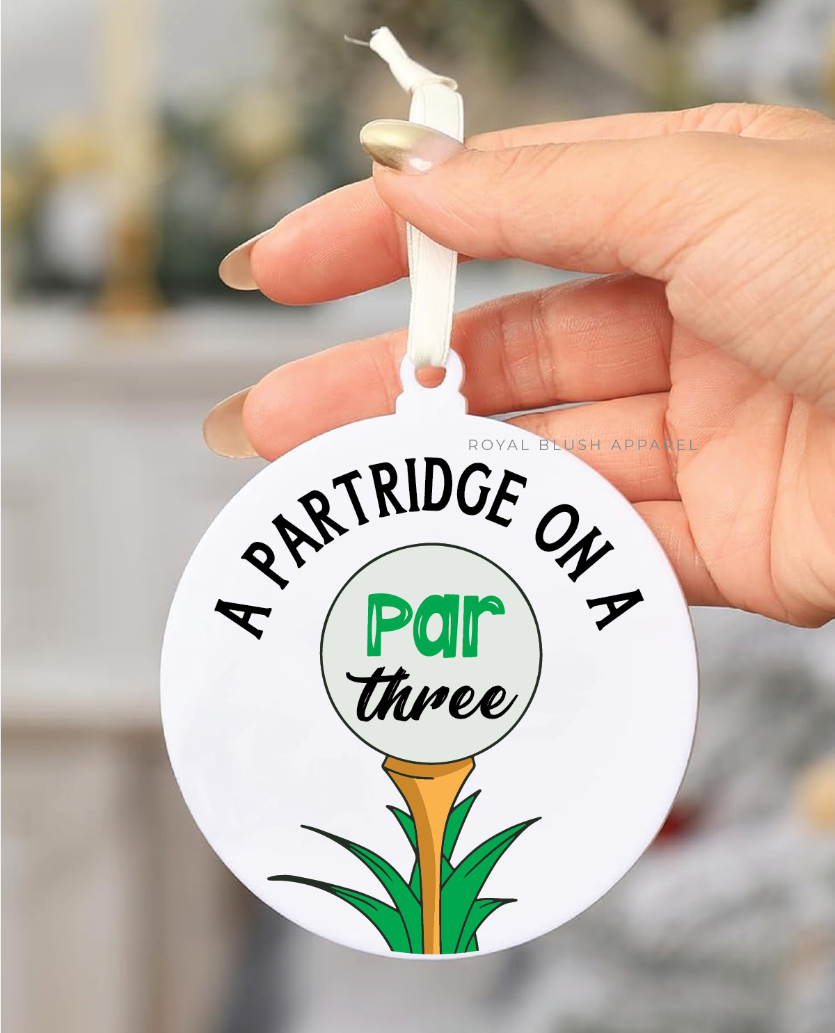 A Partridge On A Par Three Acrylic Ornament