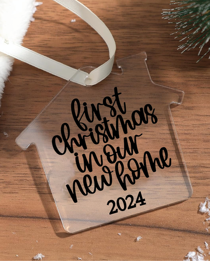 First Christmas In Our New Home EST 2024 Acrylic House Ornament