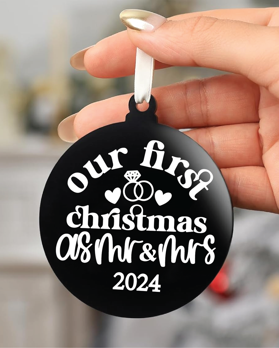 Our First Christmas As Mr &amp; Mrs 2024 Acrylic Ornament