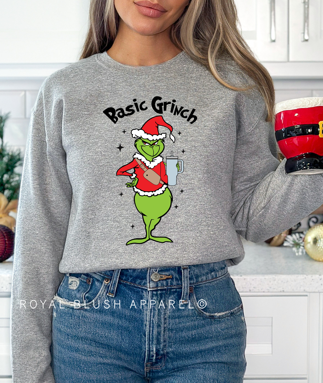 Red Basic Grinch Sweatshirt