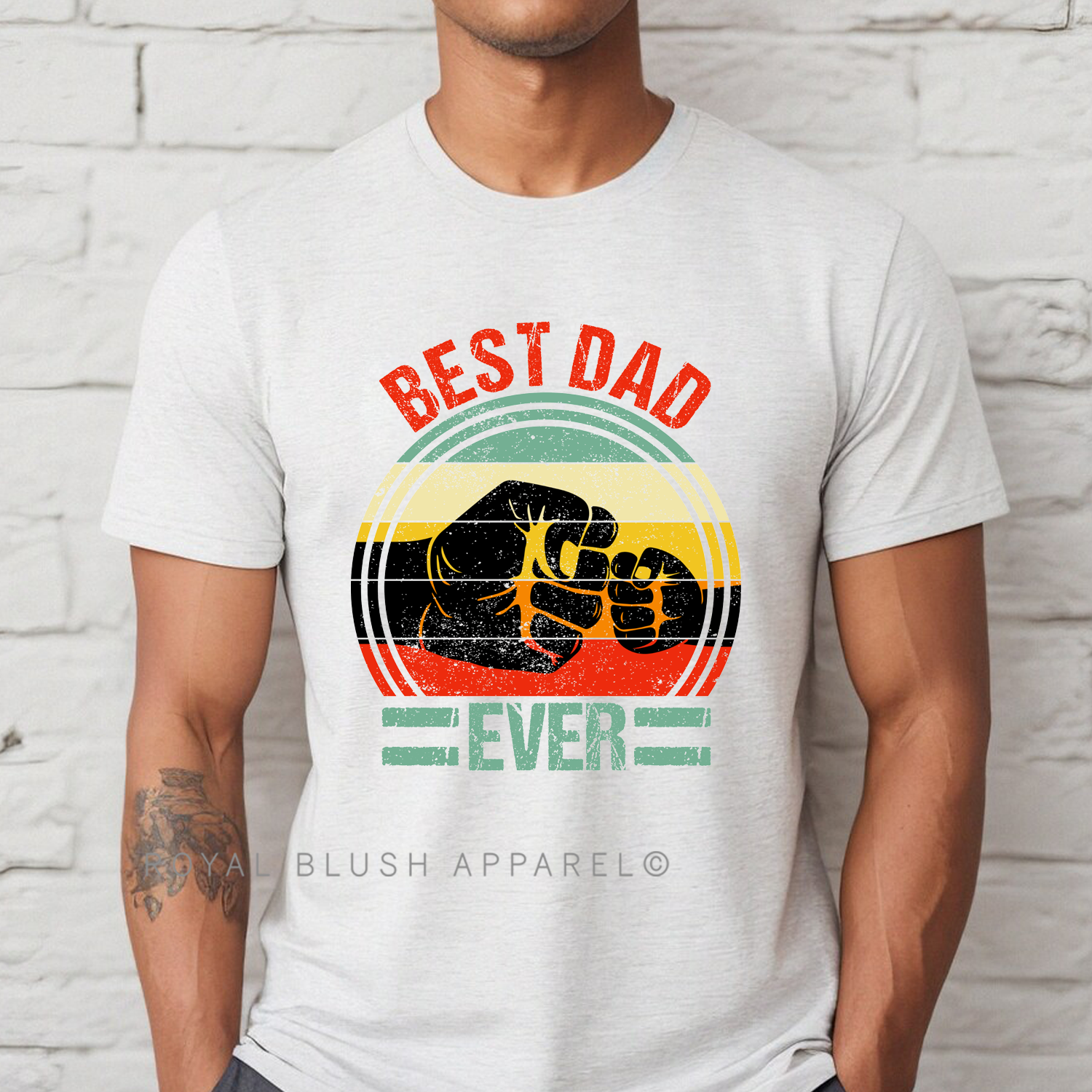 Meilleur papa jamais décontracté T-shirt unisexe