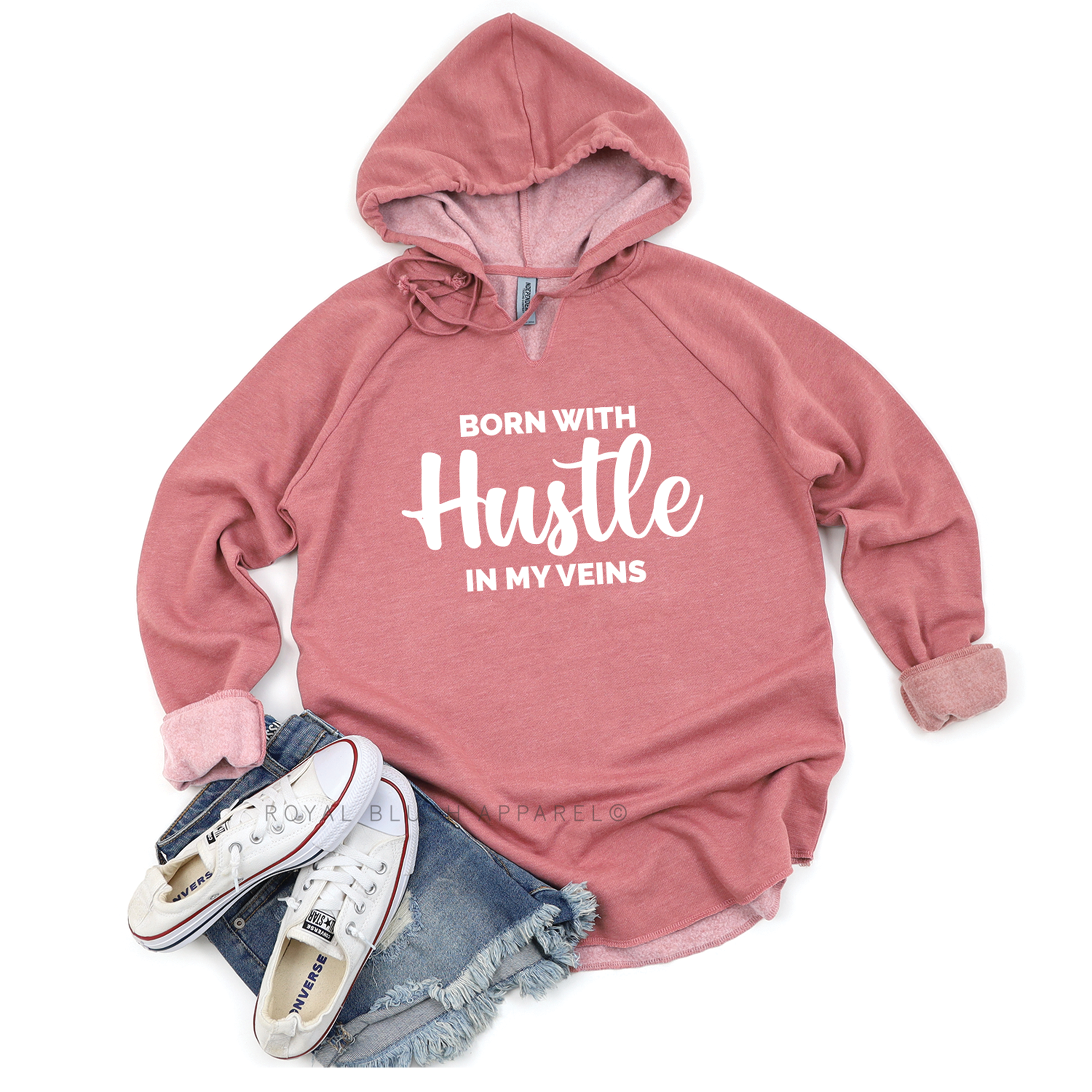 Born With Hustle In My Veins Ladies Independent Hoodie