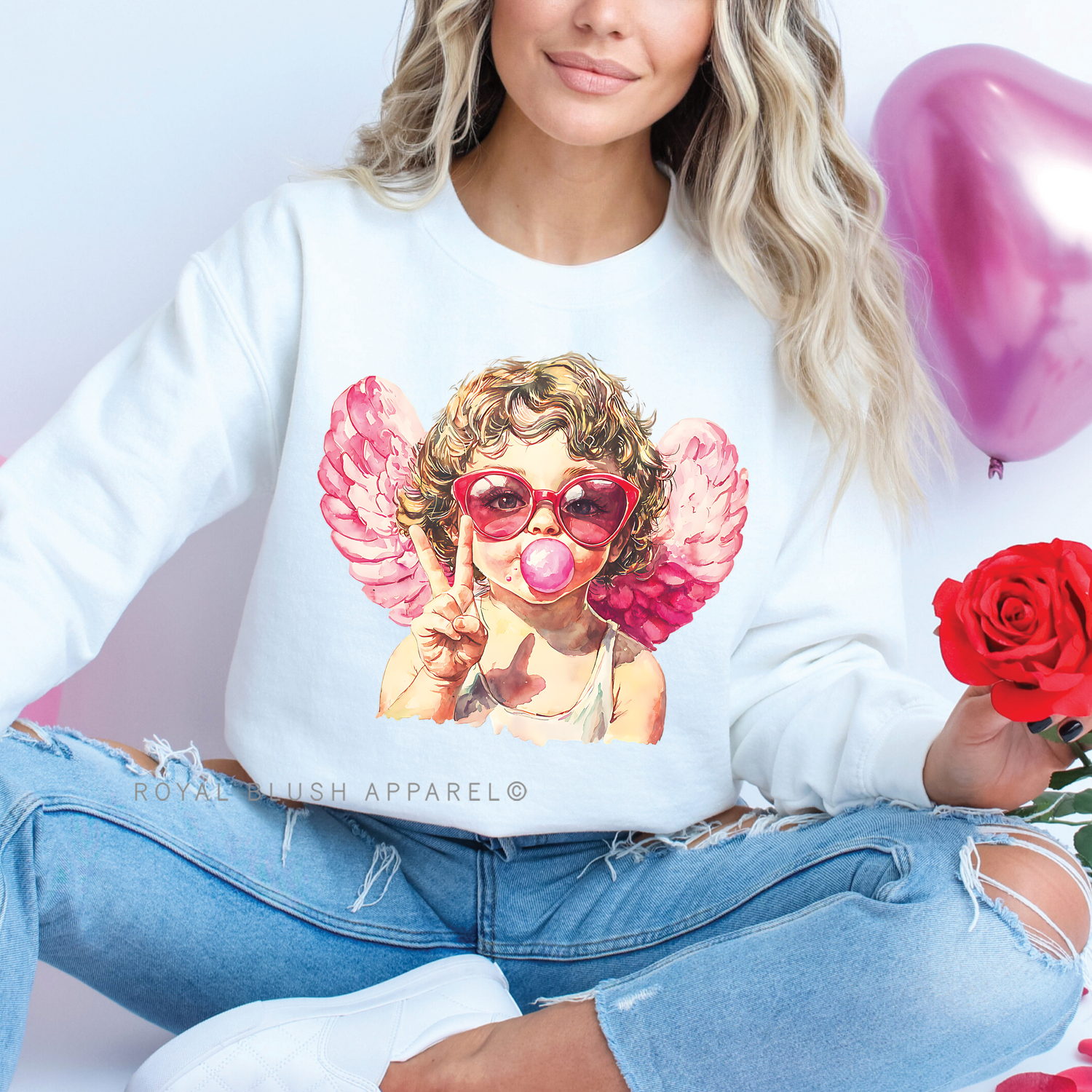 Bubble Gum Cupid Sweatshirt