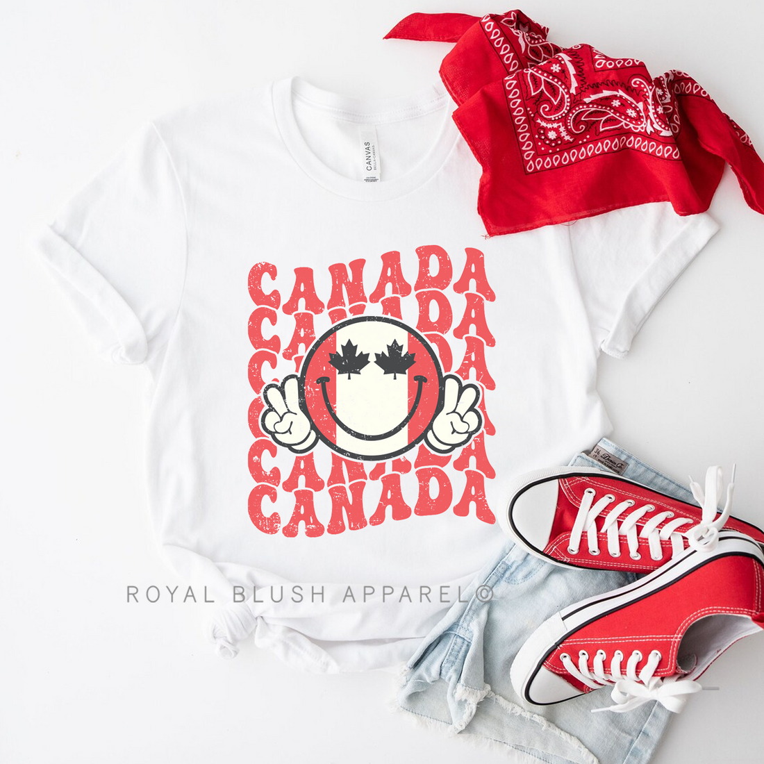 Canada X6 T-shirt unisexe décontracté