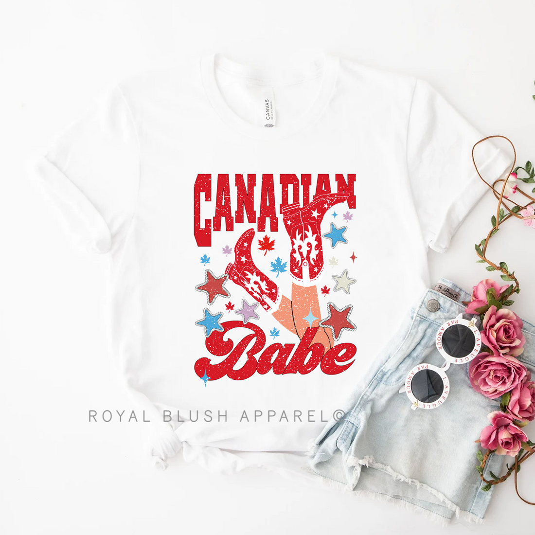 T-shirt unisexe décontracté Canadian Babe