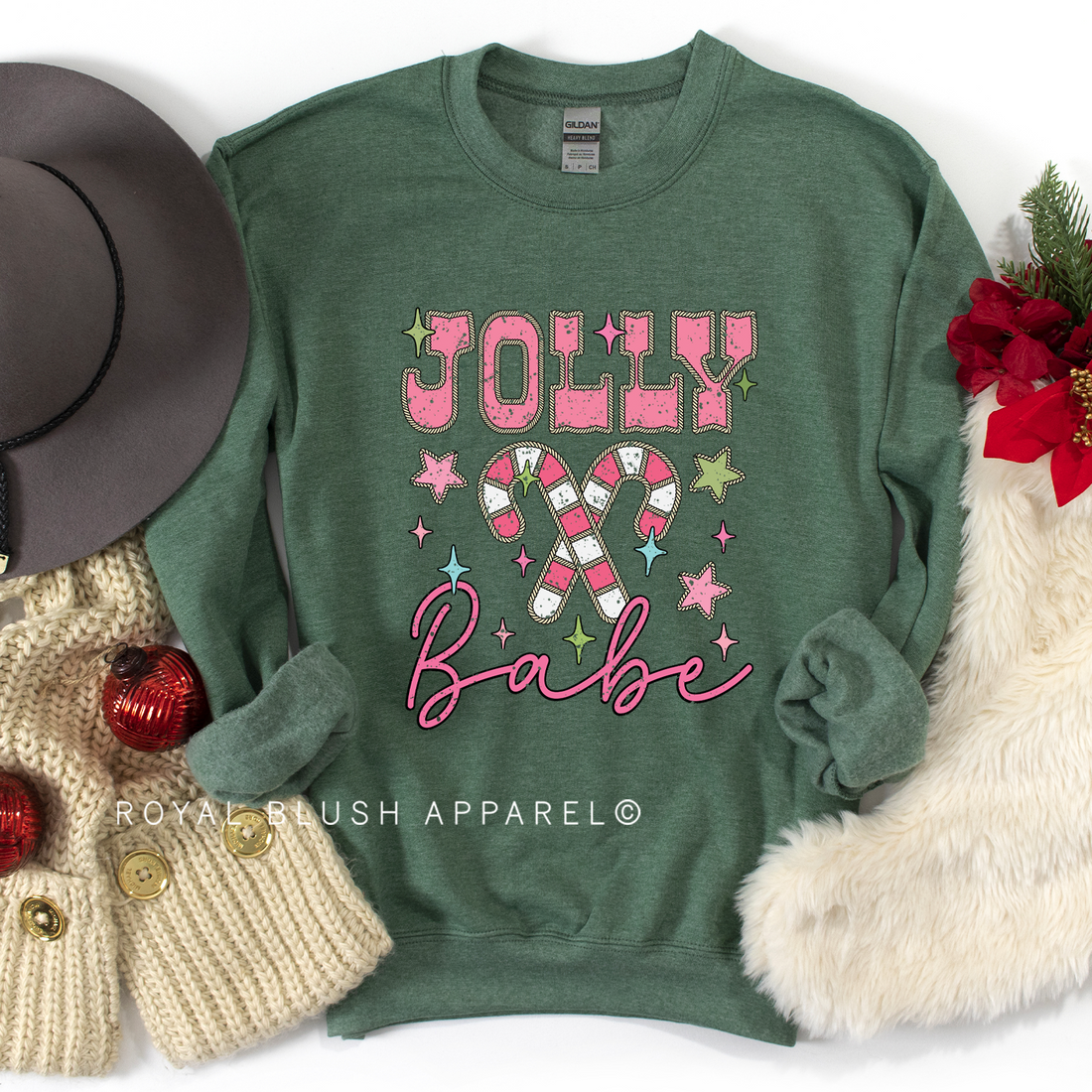 Jolly Babe Candy Canes Sweatshirt