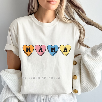 Mama Candy Hearts Relaxed Unisex T-shirt