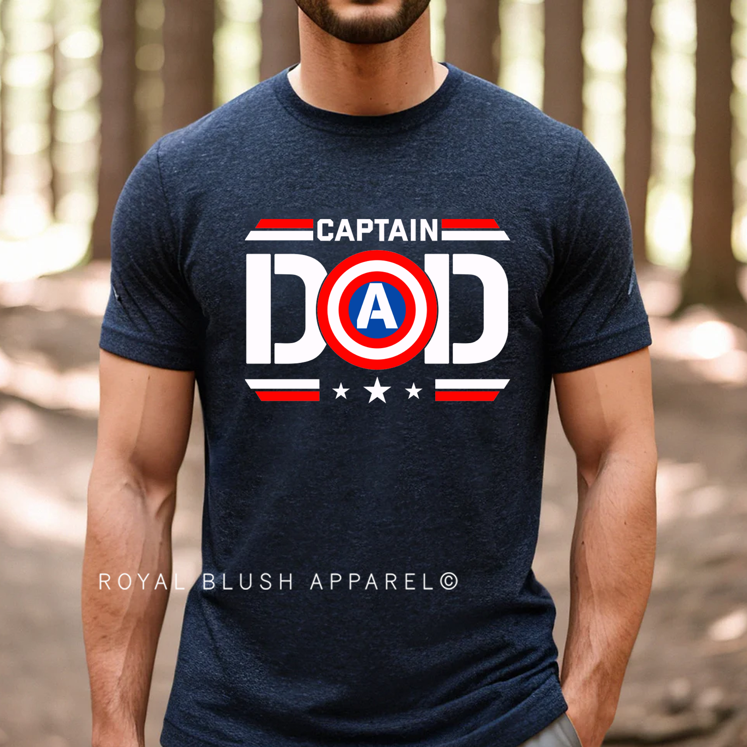 T-shirt unisexe décontracté Captain Dad
