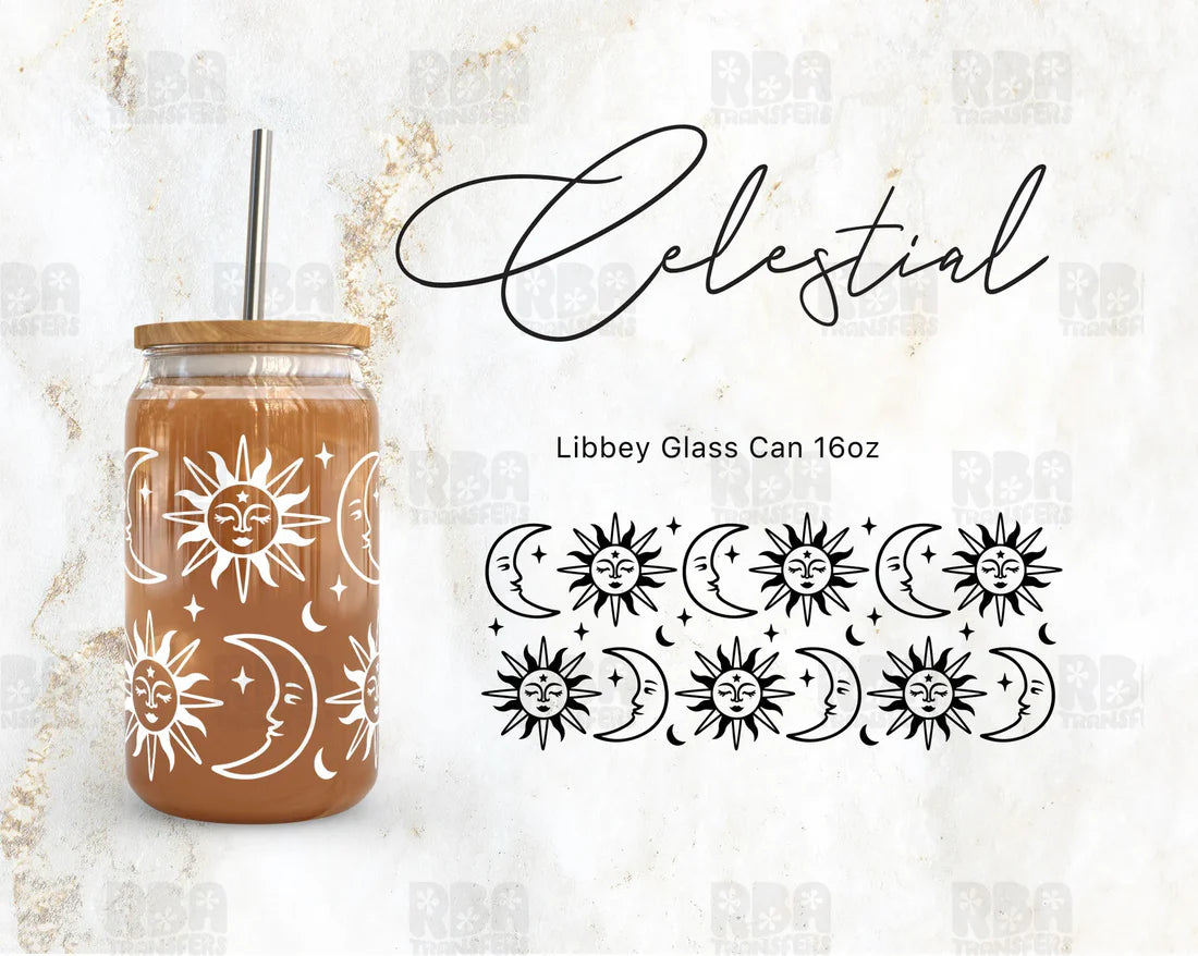 Celestial Iced Coffee Glass