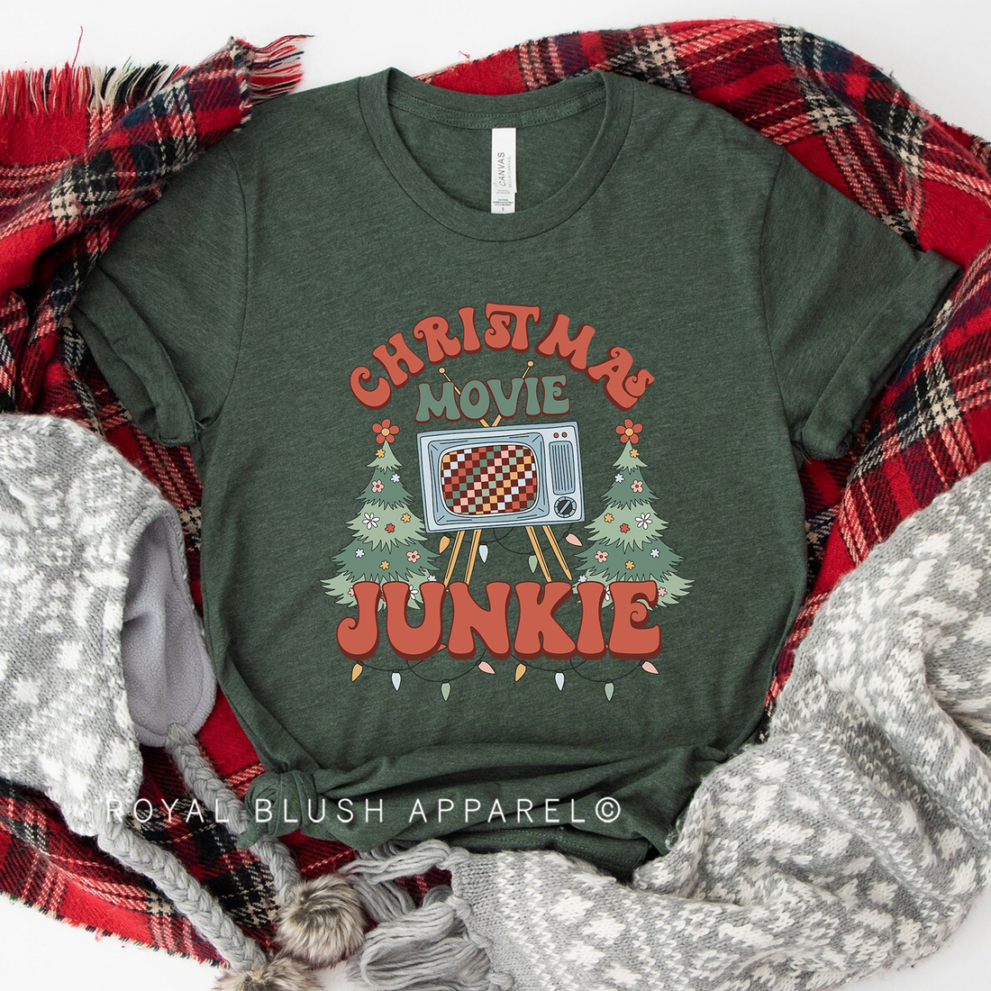 Christmas Movie Junkie Relaxed Unisex T-shirt