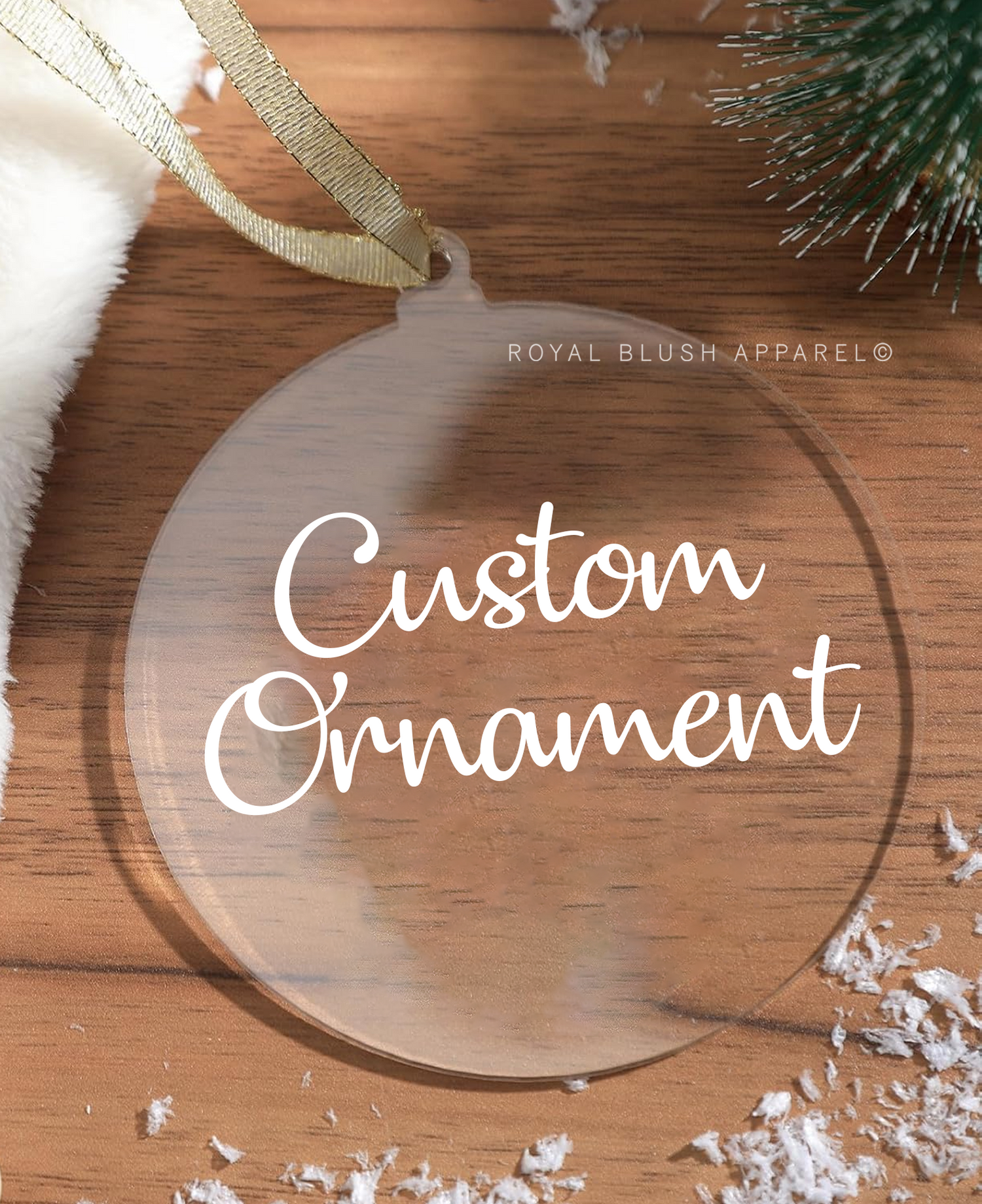 Custom Clear Acrylic Round Ornament