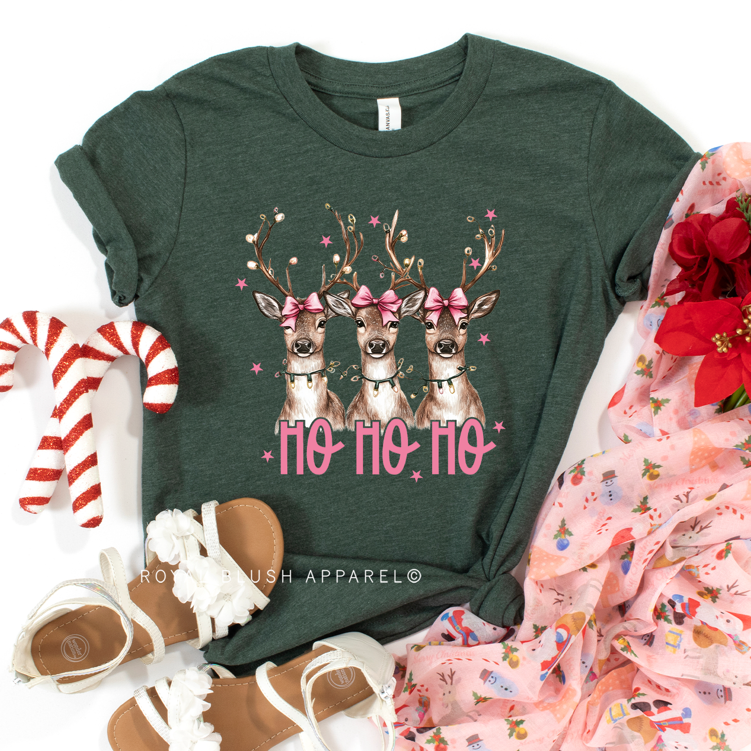 Deer Ho Ho Ho Relaxed Unisex T-shirt