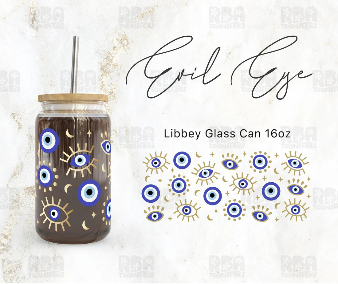 Evil Eye Iced Coffee Glass