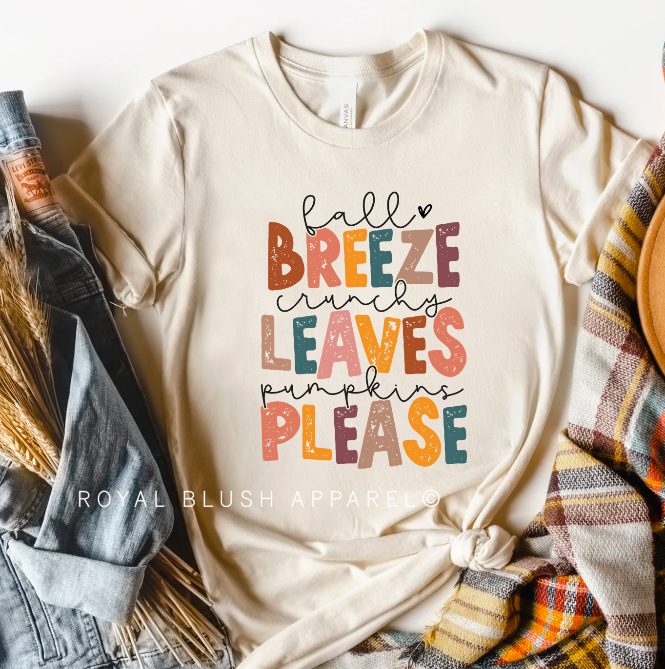 Crunchy Leaves Pumpkins Please Relaxed Unisex T-shirt