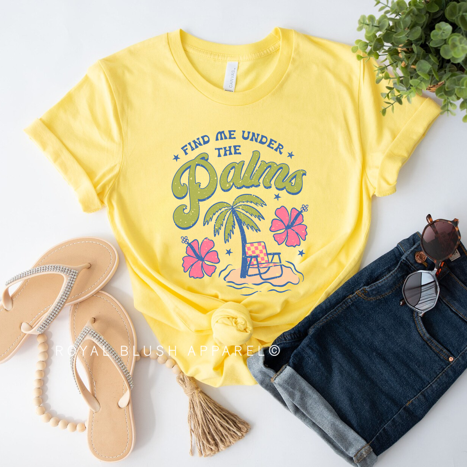 Find Me Under The Palms Relaxed Unisex T-shirt