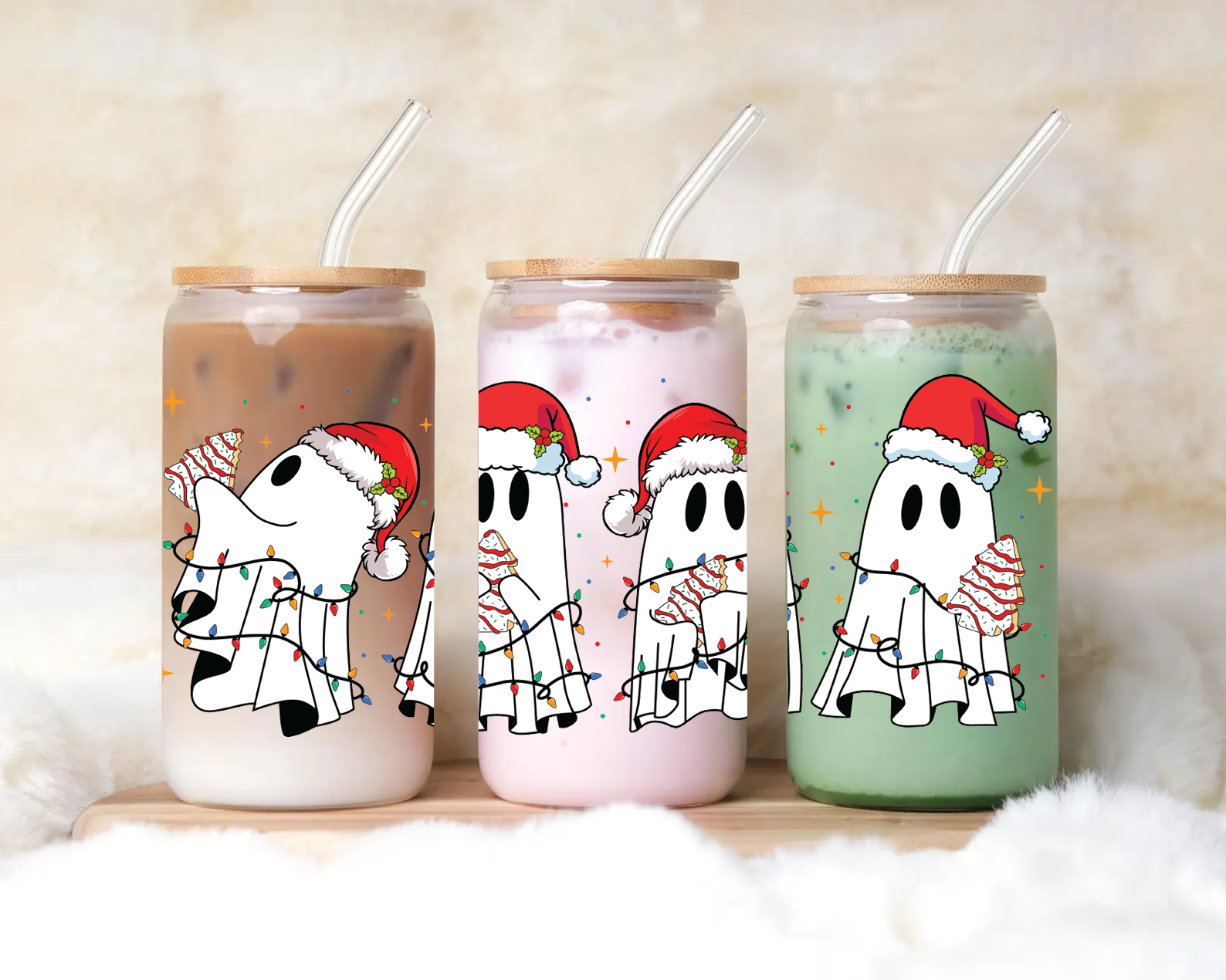 Ghosties Iced Coffee Glass