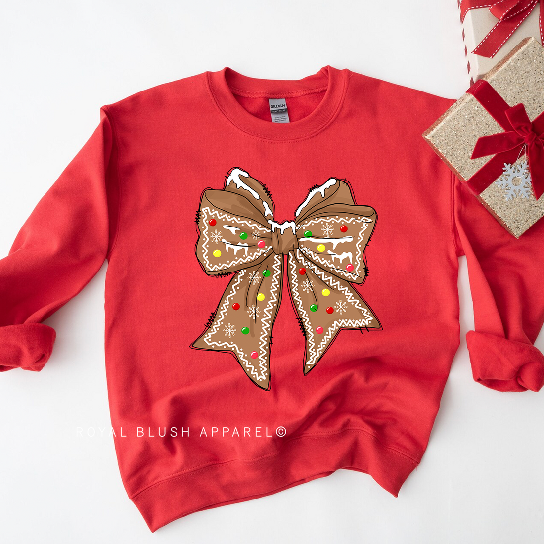 Gingerbread Bow Sweatshirt