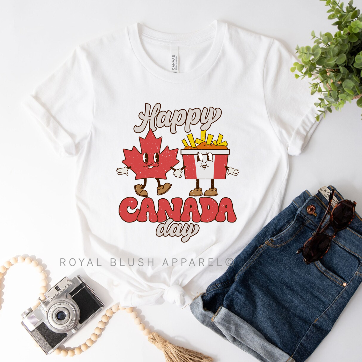 Joyeuse fête du Canada T-shirt unisexe décontracté