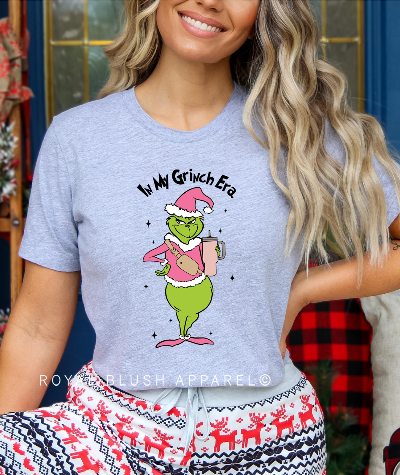 Basic Pink In My Grinch Era Relaxed Unisex T-shirt