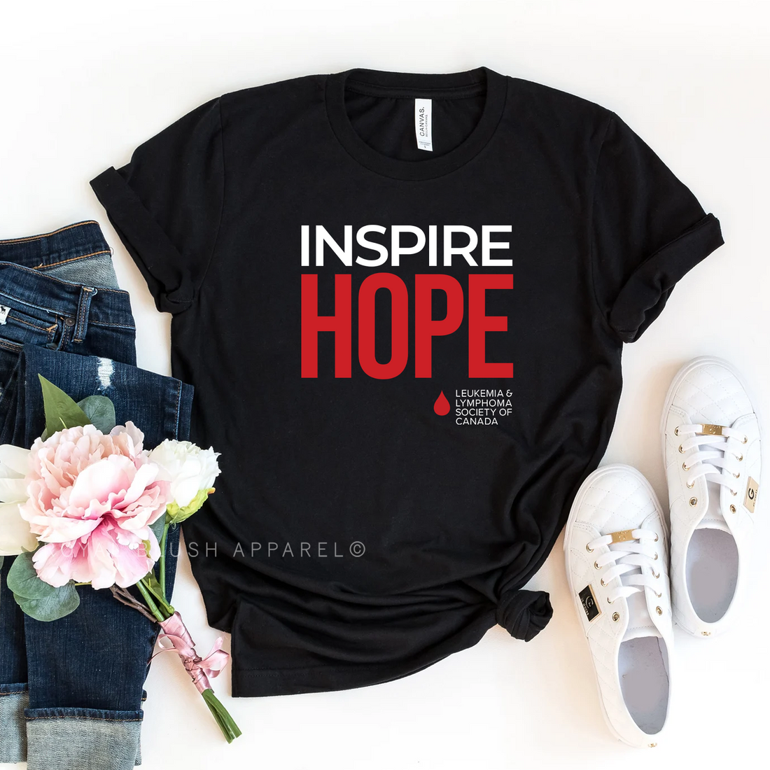 Inspire Hope T-shirt unisexe décontracté