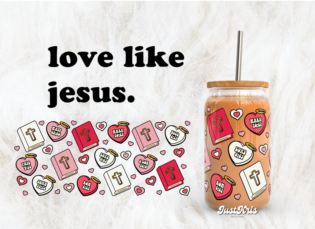 Love Like Jesus Iced Coffee Glass