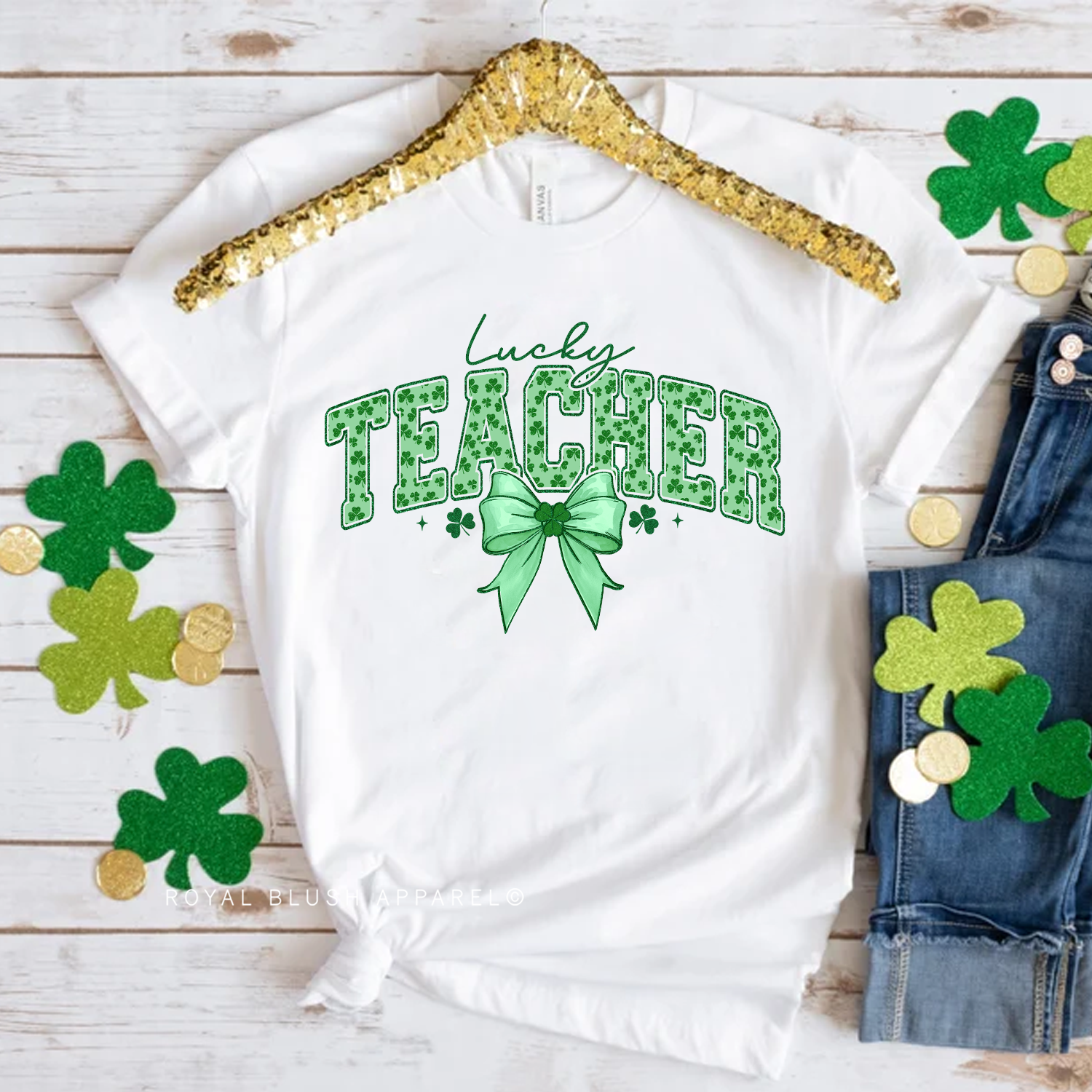 Lucky Teacher Relaxed Unisex T-shirt