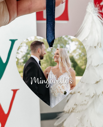 Custom Heart Photo Ornament