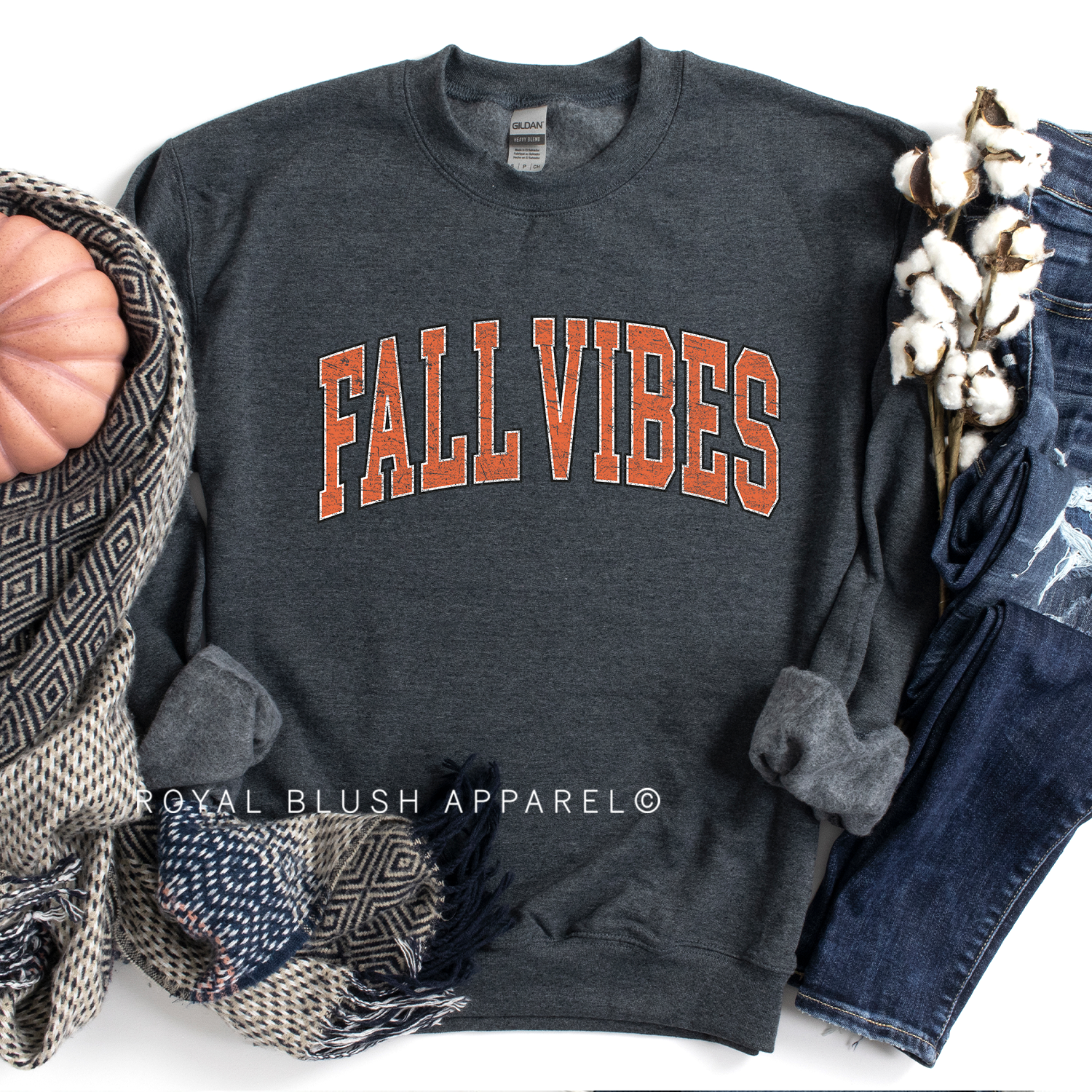 Orange FALL VIBES Sweatshirt