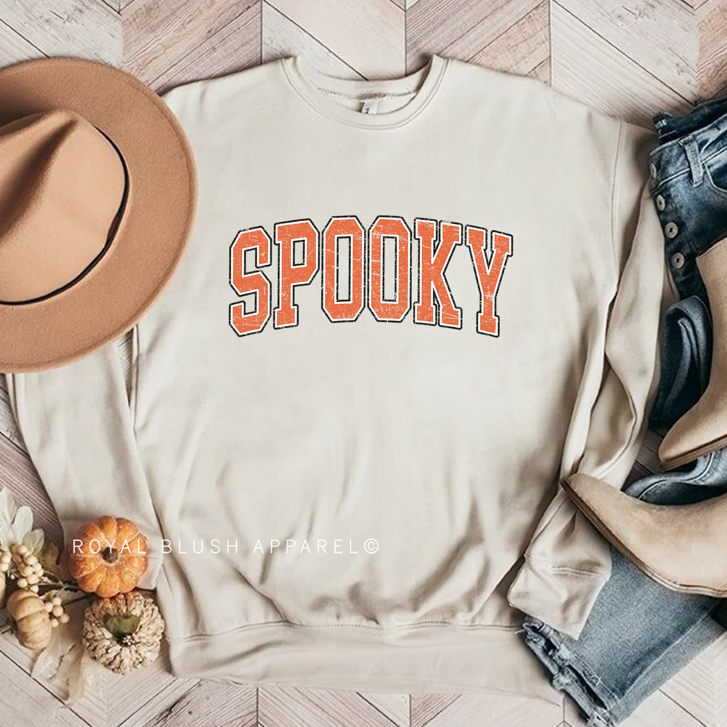 Orange SPOOKY Babe Crewneck