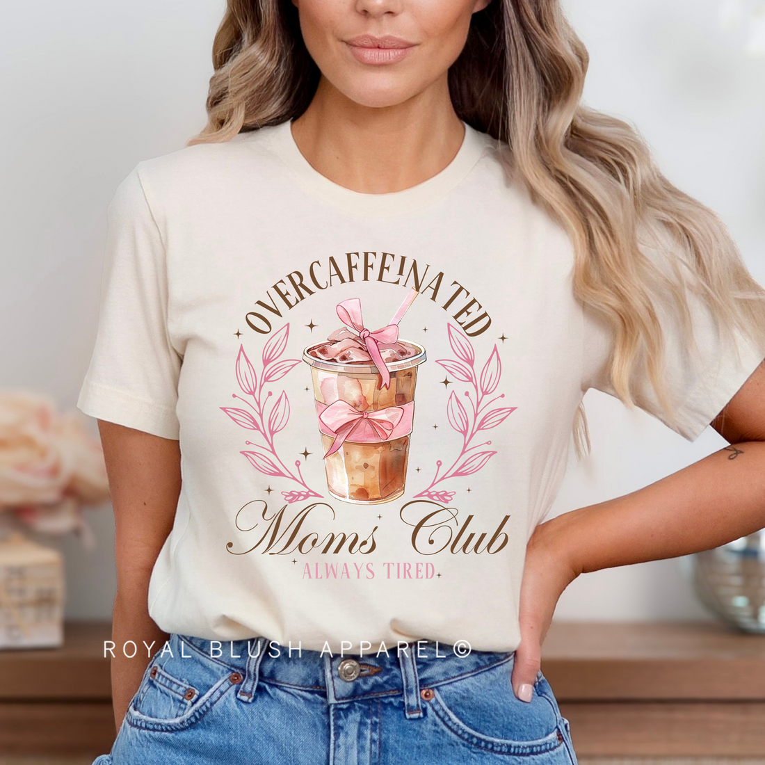 Overcaffeinated Moms Club Relaxed Unisex T-shirt