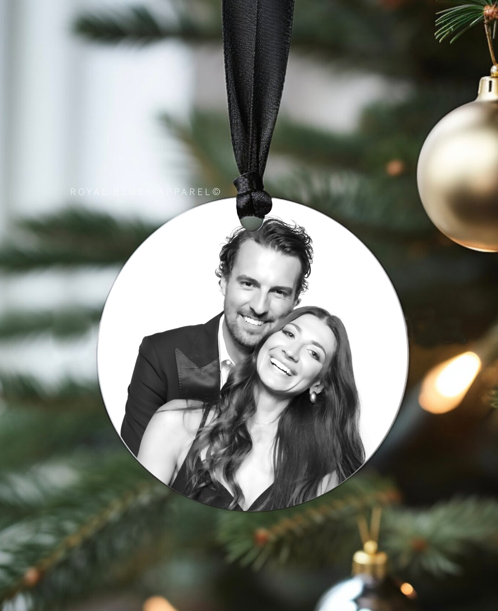 Custom Round Photo Ornament