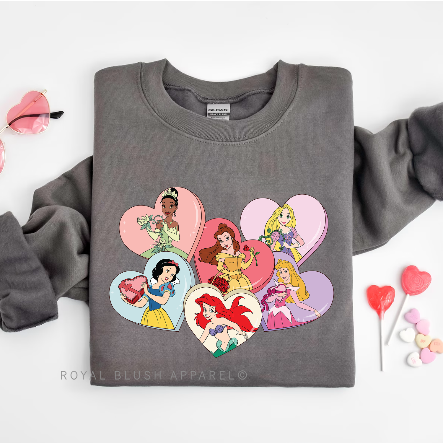 Princess Candy Hearts Sweatshirt