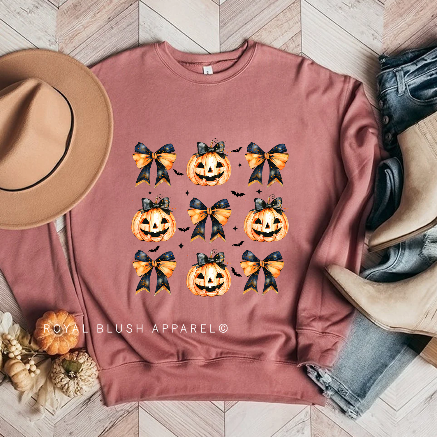 Bows &amp; Pumpkins Babe Crewneck