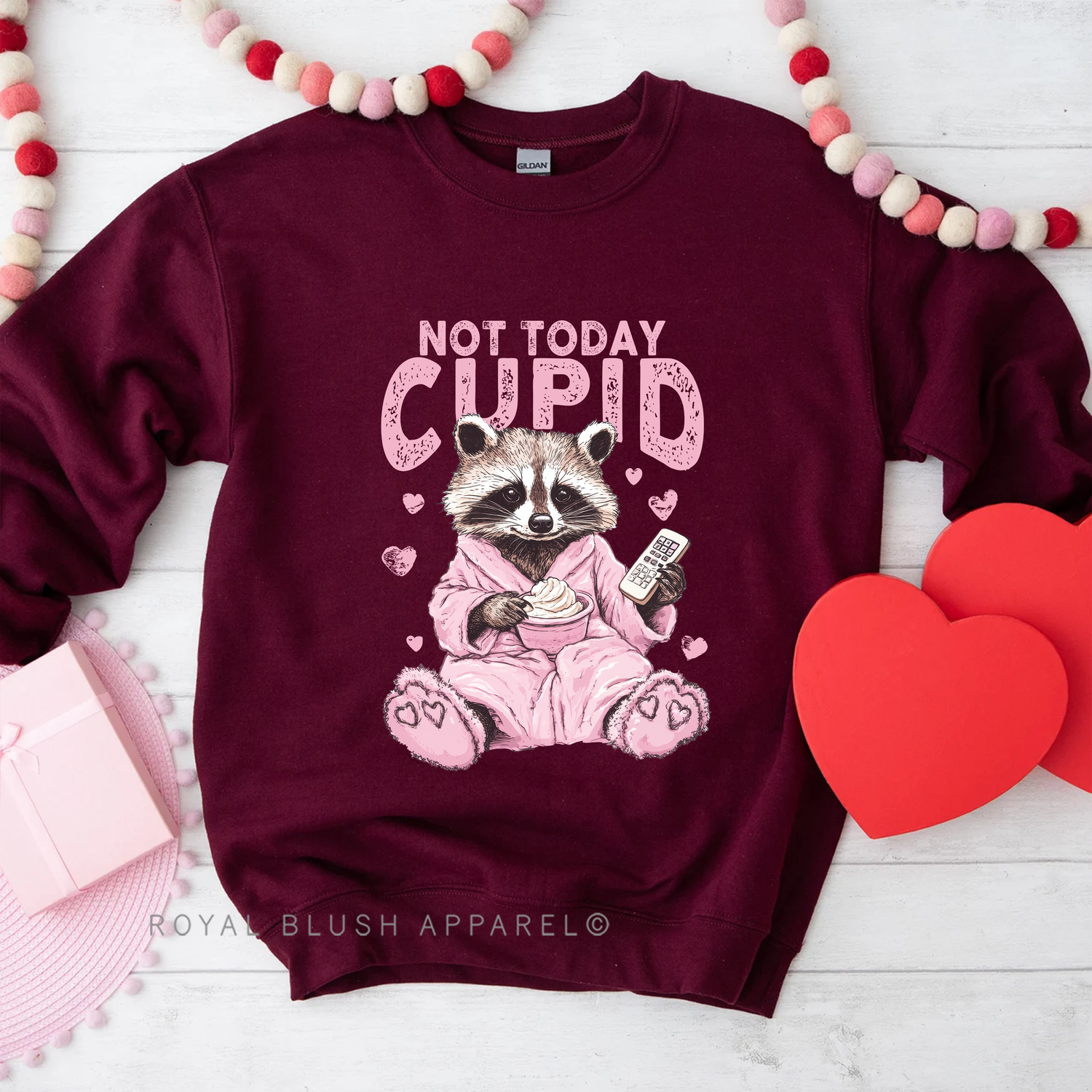 Racoon Not Today Cupid Sweatshirt