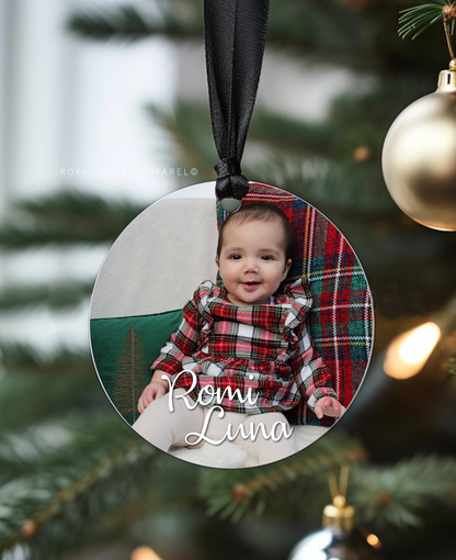 Custom Kids Round Photo Ornament