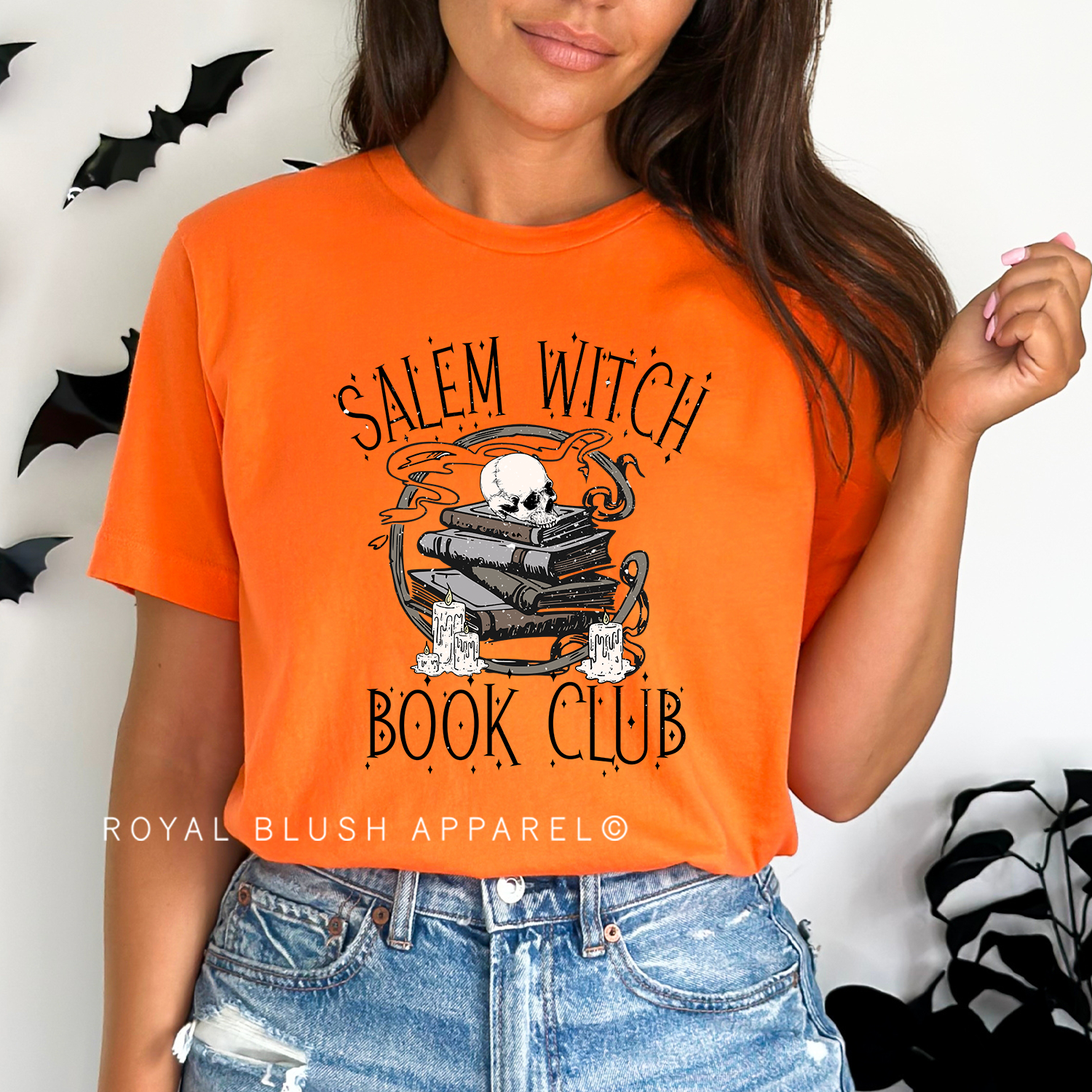 Salem Witch Book Club T-shirt unisexe décontracté